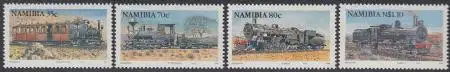 Namibia Mi.Nr. 780-83 Züge, Dampflokomotiven (4 Werte)