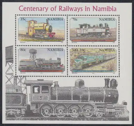 Namibia Mi.Nr. Block 21 I 100Jahre Eisenbahn