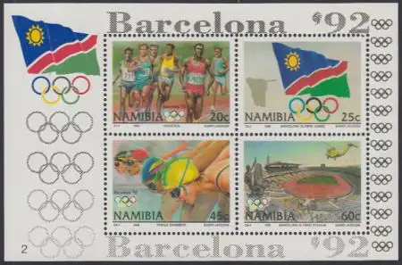 Namibia Mi.Nr. Block 16 Olympia 1992 Barcelona