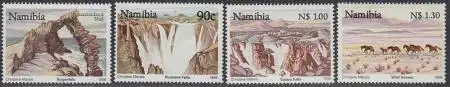 Namibia Mi.Nr. 804-07 Tourismus, u.a.Wasserfälle (4 Werte)
