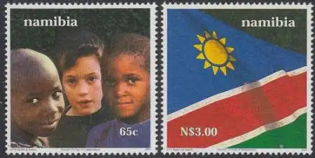 Namibia Mi.Nr. 1013-14 10Jahre Unabhängigkeit (2 Werte)