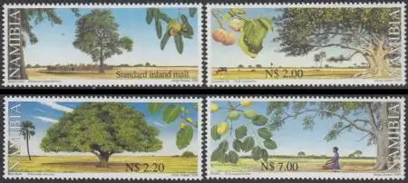 Namibia Mi.Nr. 1028-31 Einheimische Obstbäume (4 Werte)