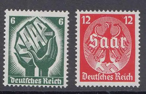 D,Dt.Reich Mi.Nr. 544-545 Saarabstimmung (2 Werte), postfrisch