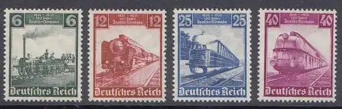 D,Dt.Reich Mi.Nr. 580-583 100 Jahre Deutsche Eisenbahn (4 Werte), postfrisch