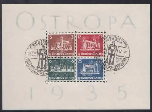 D,Dt.Reich Mi.Nr. Block 3 Ostropa mit Sonderstempel