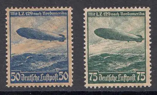D,Dt.Reich Mi.Nr. 606-607X LZ 129 postfrisch, Wz. 4
