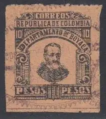 Kolumbien (Boyacá) Mi.Nr. 11A Freim. Präsident José Manuel Marroquin (10)
