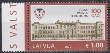 Lettland Mi.Nr. 1099, 100 Jahre Staatliche Technikschule, Riga