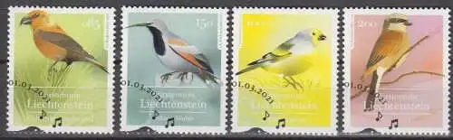 Liechtenstein MiNr. 2004-2007 Einheimische Vögel (4 Werte)