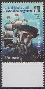 Bosnien-Herz.Kroat. Mi.Nr. 572, 500. Todestag von Ferdinand Magellan