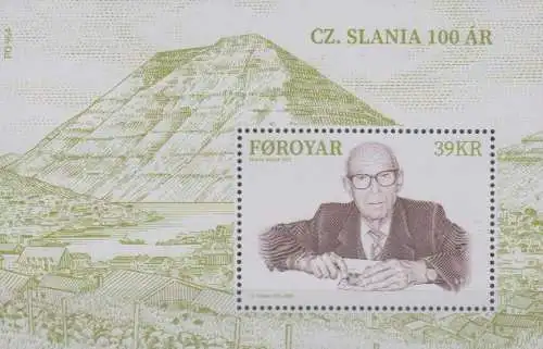 Färöer MiNr. Block 60, 100. Geburtstag von Czesław Słania