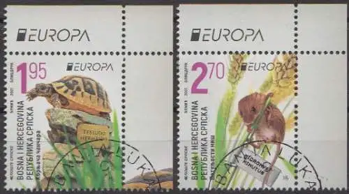 Bosnien-Herz.Serb. MiNr. 852-853A Europa 2021, Gefährdete Wildtiere