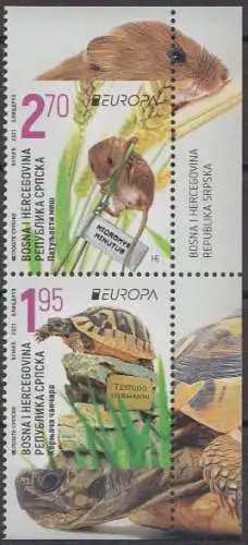 Bosnien-Herz.Serb. MiNr. 852-853D Europa 2021, Gefährdete Wildtiere