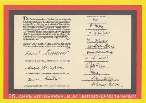 D,Bund Mi.Nr. P 113, 25 Jahre Bundesrepublik Deutschland