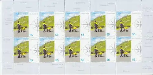 D,Bund Mi.Nr. Klbg.2482 Briefpostzustellung in Deutschland (m.10x2482)