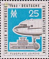D,DDR Mi.Nr. 915 Leipziger Herbstmesse 62, Teil ein. Flugzeuges + Flugplatz (25)