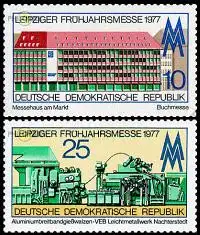 D,DDR Mi.Nr. 2208-09 Leipziger Frühjahrsmesse 77 (2 Werte)