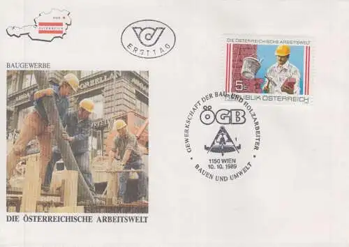 Österreich Mi.Nr. 1973 Arbeitswelt, Bauarbeiter (5)