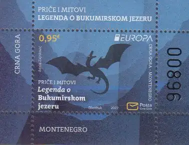 Montenegro Mi.Nr. Block 30 Europa 2022, Geschichten und Mythen 
