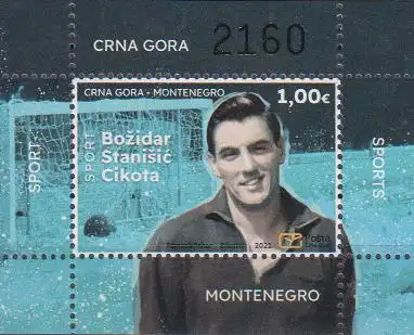 Montenegro Mi.Nr. Block 29 Božidar Stanišić (Cikota) Wasserballspieler