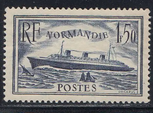 Frankreich MiNr. 297 Passagierschiff Normandie (1,50)