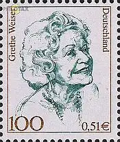 D,Bund Mi.Nr. 2149 Frauen, Grethe Weiser (100Pf/0,51€)