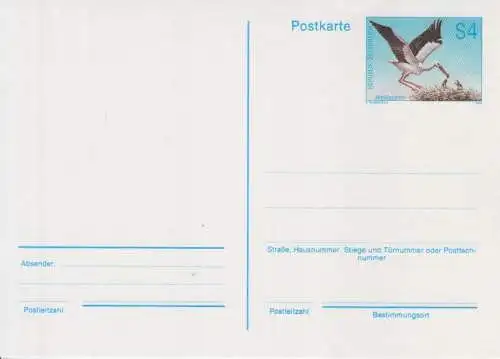 Österreich, Bildpostkarte Mi.Nr. P 497 Weißstorch