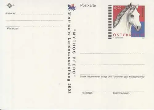 Österreich, Postkarte Mi.Nr. P 559 Lipizzaner