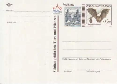 Österreich, Postkarte Mi.Nr. P 550 Fledermaus, Wien-Heiligenstadt