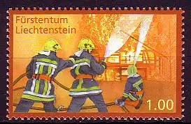 Liechtenstein Mi.Nr. 1472 Freiwillige Feuerwehr bekämpft Gebäudebrand (1,00)