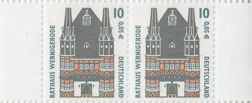 D,Bund Mi.Nr. 2139A Sehenswürdigk., Rathaus Wernigerode, gez. (waag. Paar)