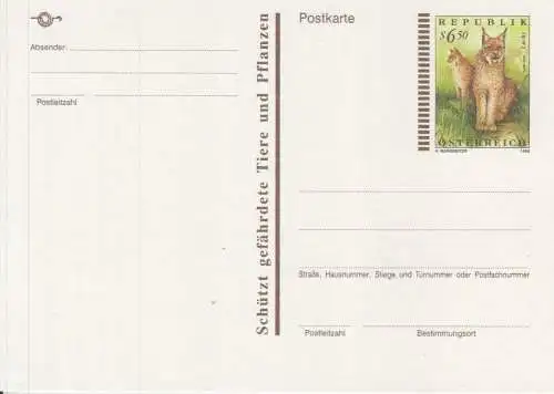 Österreich, Postkarte Mi.Nr. P 542 Luchs