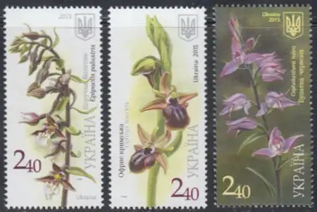 Ukraine Mi.Nr. 1518-20 Orchideen (3 Werte)