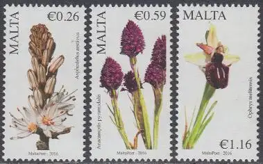 Malta Mi.Nr. 1919-21 Einheimische Flora (3 Werte)