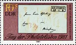 D,DDR Mi.Nr. 2646 Tag der Philatelisten, Brief von Friedrich Engels (10+5)