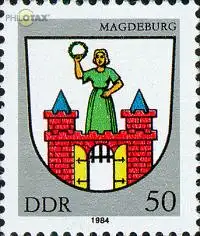 D,DDR Mi.Nr. 2861 Stadtwappen, Magdeburg (50)