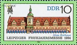 D,DDR Mi.Nr. 2862 Leipziger Frühjahrsmesse 84, Altes Rathaus Leipzig (10)