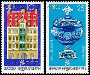 D,DDR Mi.Nr. 2891-92 Leipziger Herbstmesse 84 (2 Werte)