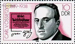 D,DDR Mi.Nr. 3231 Persönlichkeiten, v. Ossietzky, Publizist (10)