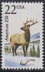 USA Mi.Nr. 1925 Nordamerikanische Fauna, Wapiti (22)