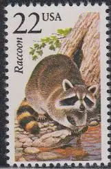 USA Mi.Nr. 1928 Nordamerikanische Fauna, Waschbär (22)