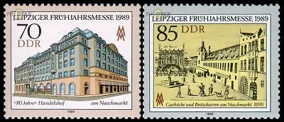 D,DDR Mi.Nr. 3235-36 Leipziger Frühjahrsmesse 89 (2 Werte)