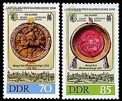 D,DDR Mi.Nr. 3316-17 Leipziger Frühjahrsmesse 90, Siegel (2 Werte)