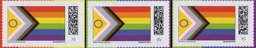 3 Briefmarken "#deliveredwithpride' (70/88/95)