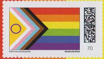 3 Briefmarken "#deliveredwithpride' (70/88/95)