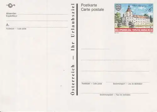 Österreich, Postkarte Mi.Nr. P 513 Schloss Schwarzenau