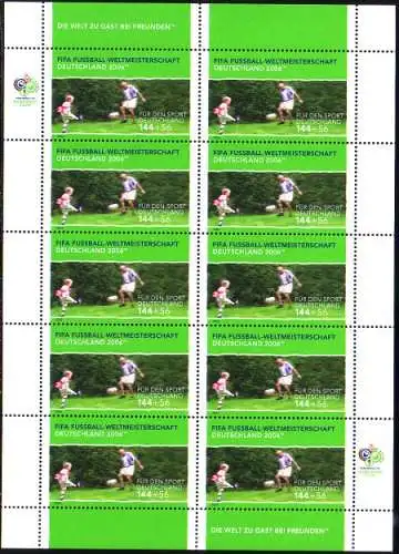 D,Bund Mi.Nr. Klbg. 2328 Fußball WM 2006 Deutschland, Jung und Alt (m.10x2328)