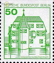 Berlin Mi.Nr. 615C Burgen u.Schl., Wasserschloss Inzlingen oben geschn. (50)