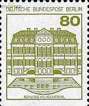 Berlin Mi.Nr. 674D Burgen u.Schl., Schloss Wilhelmsthal, unten geschn. (80)