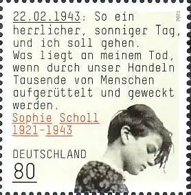 D,Bund Mi.Nr. 3606 Sophie Scholl (80)